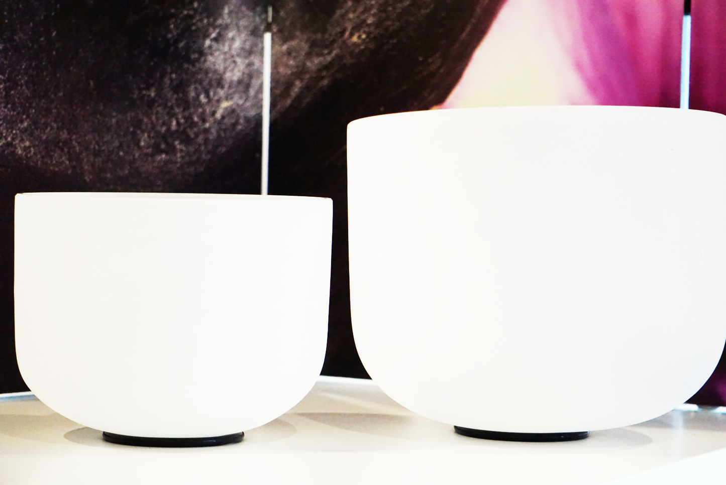 6" White Crystal Singing Bowl 432HZ