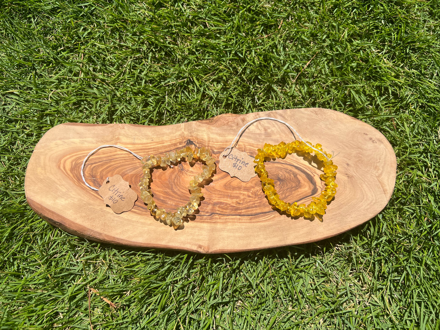 Crystal chip bracelets